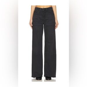 NWT GOOD AMERICAN GOOD STANDARD EASE JEANS WIDE LEG MSRP $169 Size 27